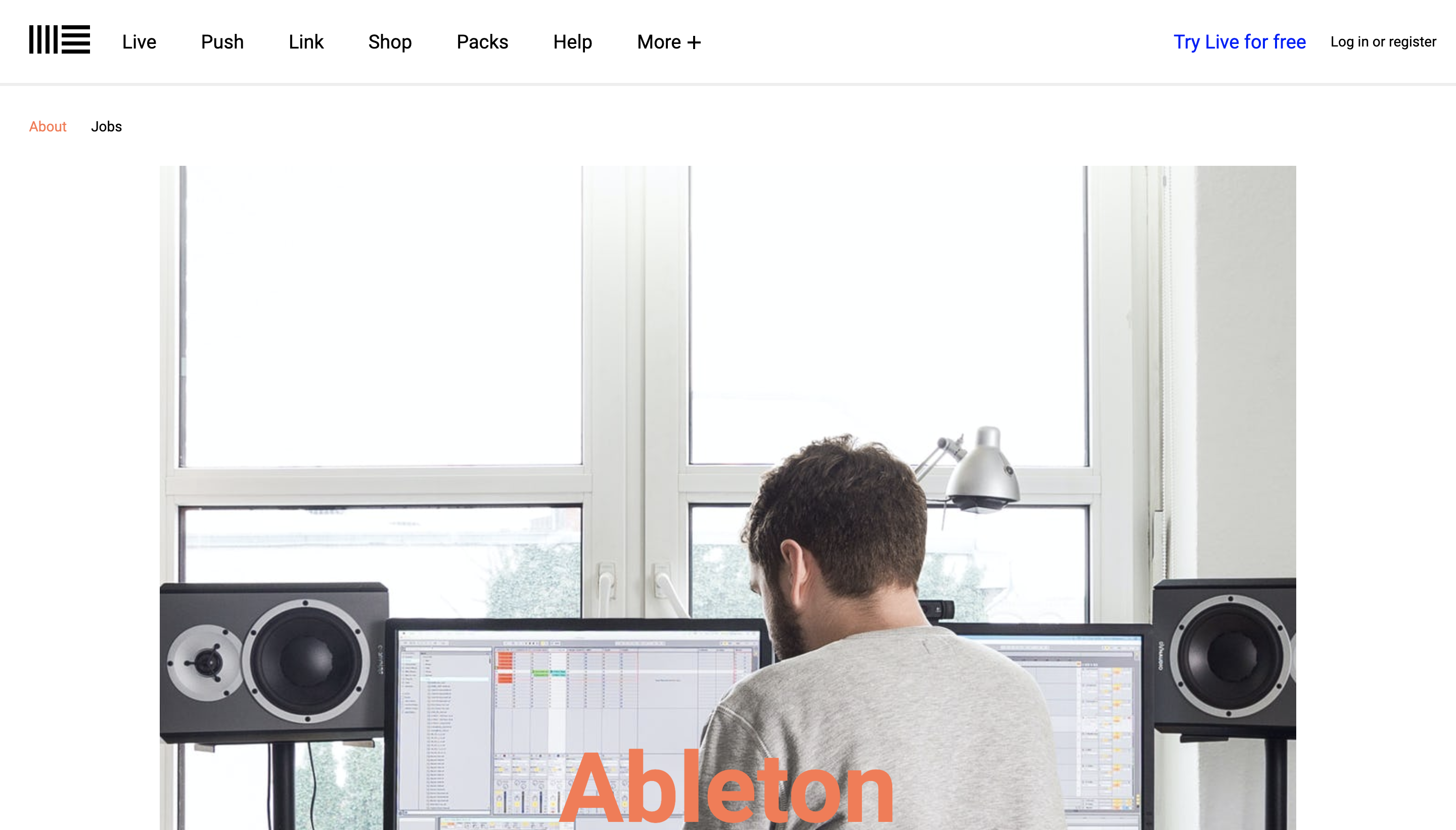 ableton web page